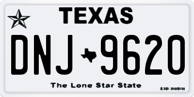 TX license plate DNJ9620