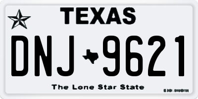 TX license plate DNJ9621