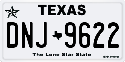 TX license plate DNJ9622