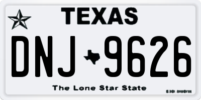 TX license plate DNJ9626