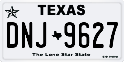 TX license plate DNJ9627