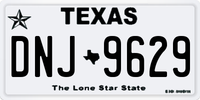 TX license plate DNJ9629
