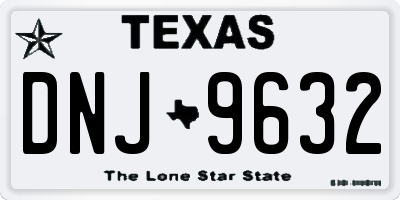 TX license plate DNJ9632