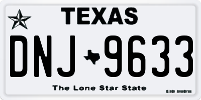 TX license plate DNJ9633