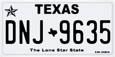 TX license plate DNJ9635