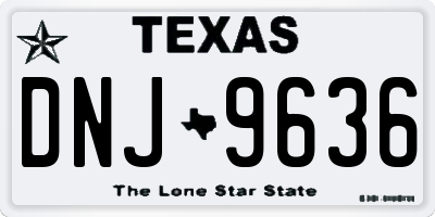 TX license plate DNJ9636