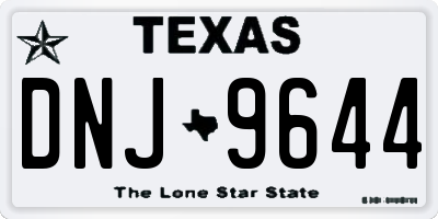 TX license plate DNJ9644