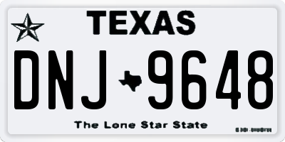 TX license plate DNJ9648