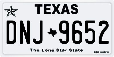 TX license plate DNJ9652