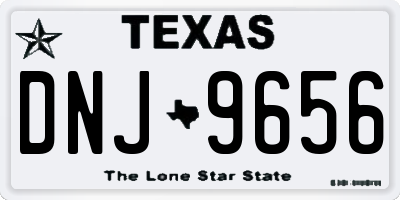 TX license plate DNJ9656
