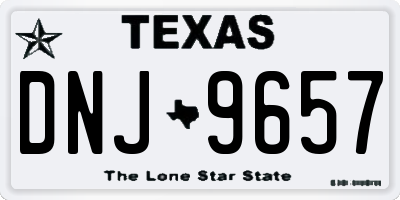 TX license plate DNJ9657