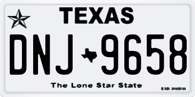 TX license plate DNJ9658