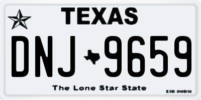 TX license plate DNJ9659
