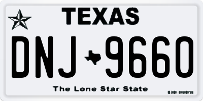 TX license plate DNJ9660