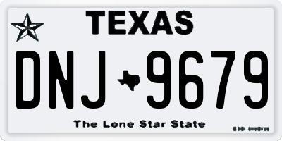 TX license plate DNJ9679
