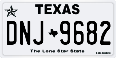 TX license plate DNJ9682