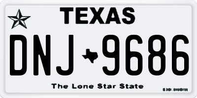 TX license plate DNJ9686
