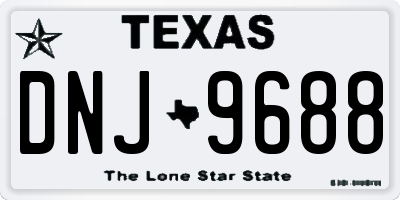TX license plate DNJ9688