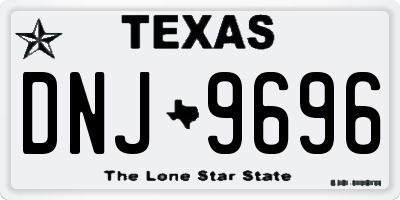 TX license plate DNJ9696