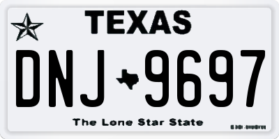 TX license plate DNJ9697