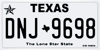 TX license plate DNJ9698