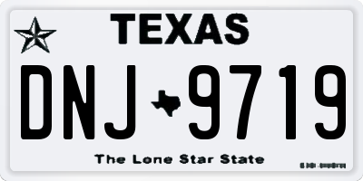 TX license plate DNJ9719