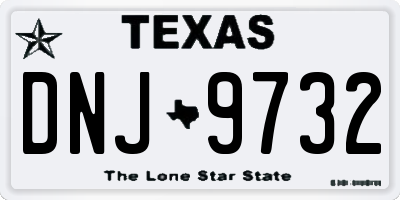 TX license plate DNJ9732