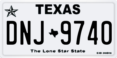 TX license plate DNJ9740