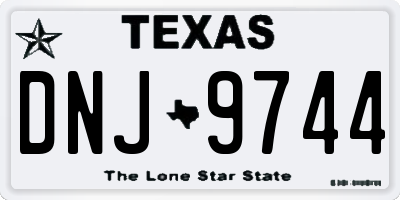 TX license plate DNJ9744
