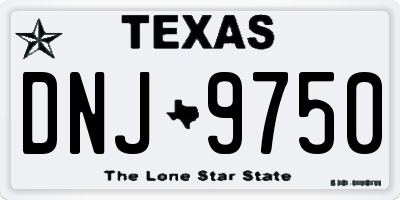 TX license plate DNJ9750