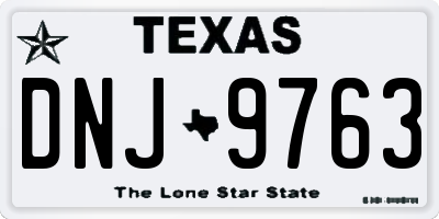 TX license plate DNJ9763
