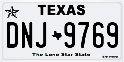 TX license plate DNJ9769