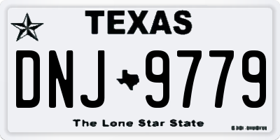 TX license plate DNJ9779
