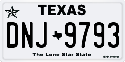 TX license plate DNJ9793