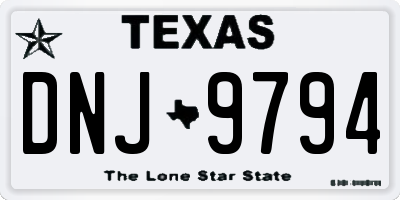 TX license plate DNJ9794