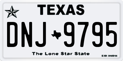 TX license plate DNJ9795