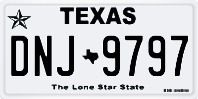 TX license plate DNJ9797