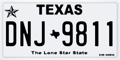 TX license plate DNJ9811
