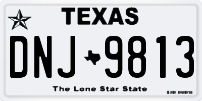 TX license plate DNJ9813