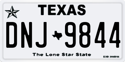 TX license plate DNJ9844