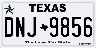 TX license plate DNJ9856