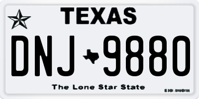 TX license plate DNJ9880