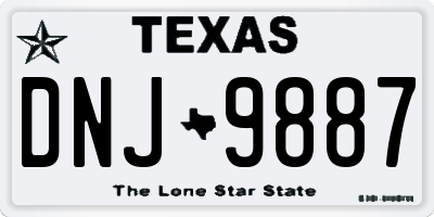 TX license plate DNJ9887