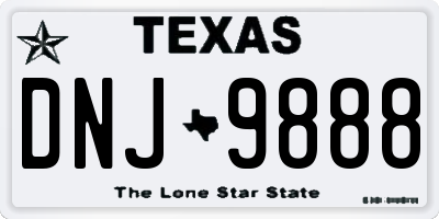 TX license plate DNJ9888