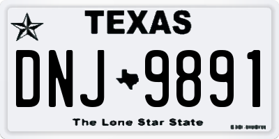TX license plate DNJ9891