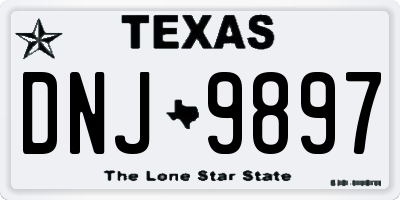 TX license plate DNJ9897