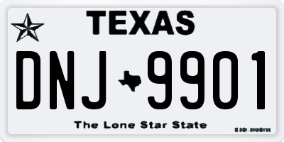 TX license plate DNJ9901