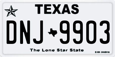 TX license plate DNJ9903