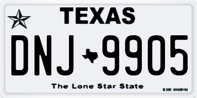 TX license plate DNJ9905