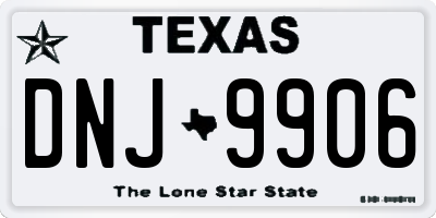 TX license plate DNJ9906